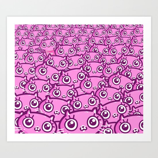 Crazy Cat Lady Dreams Art Print