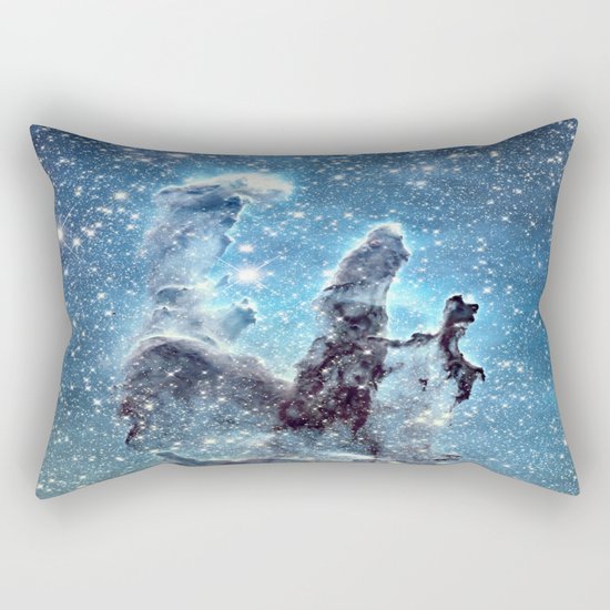 Pillars of Creation Blue Rectangular Pillow