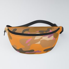 orange Desert camo mud camouflage army military pattern Fanny Pack