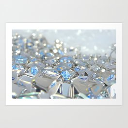 Diamond Blue Art Print