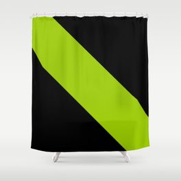 Oblique dark and green Shower Curtain