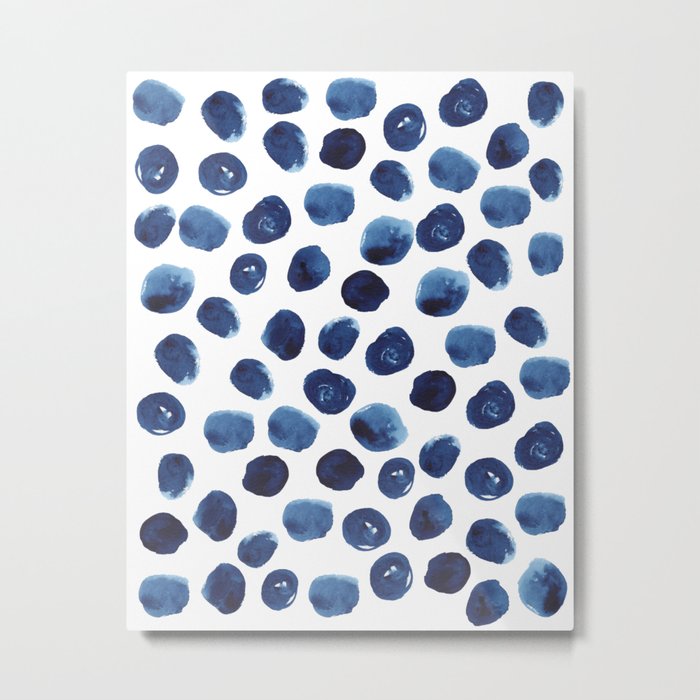 India - blue paint, ink spots, design, watercolor brush, dots, cell phone  case iPhone Case by CharlotteWinter