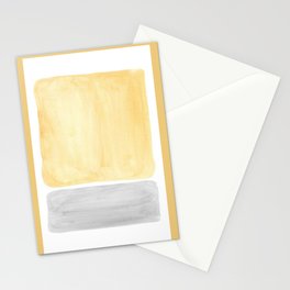 Yellow and gray Stationery Card