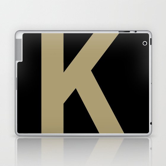 Letter K (Sand & Black) Laptop & iPad Skin