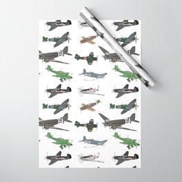 Multiple WW2 Airplanes Wrapping Paper