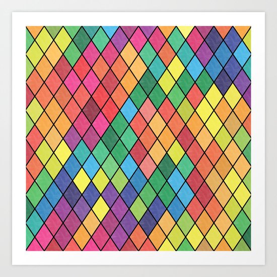 Lovely geometric Pattern X Art Print
