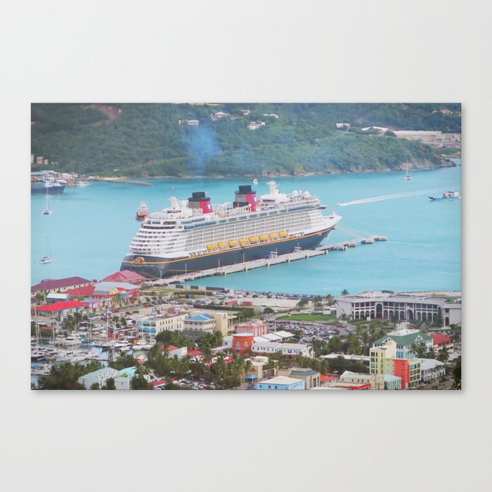 View of our ship Tortola Canvas Print