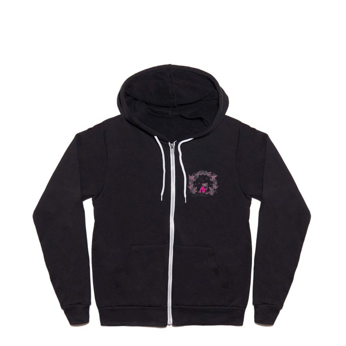 Rêve de fleurs - Rose Full Zip Hoodie