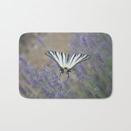 Elegant Swallowtail On Lavender Spike Photograph Bath Mat