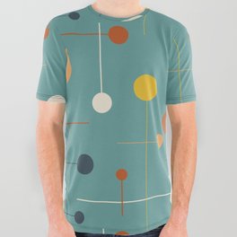 Mid Century Modern Abstract Seamless Pattern 10 All Over Graphic Tee