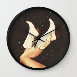 These Boots - Space & Stars Cowgirl Wall Clock | Cowgirlboots, Stars, Legs, Texas, Aesthetic, Howdy, Minimalist, Curated, Pin Up, Rodeo 