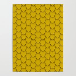 Dragon Scales in Gold Poster