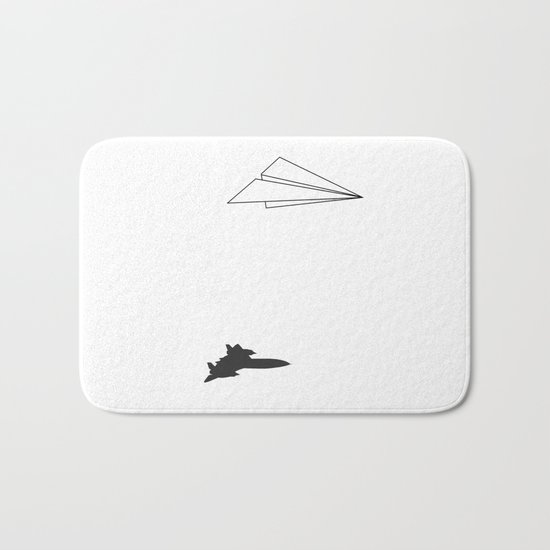 Paper Airplane Dreams Bath Mat