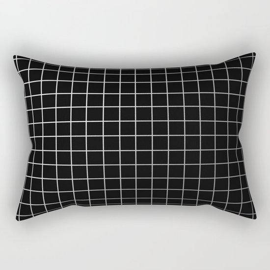Metal Cage - Industrial, metallic grid pattern Rectangular Pillow