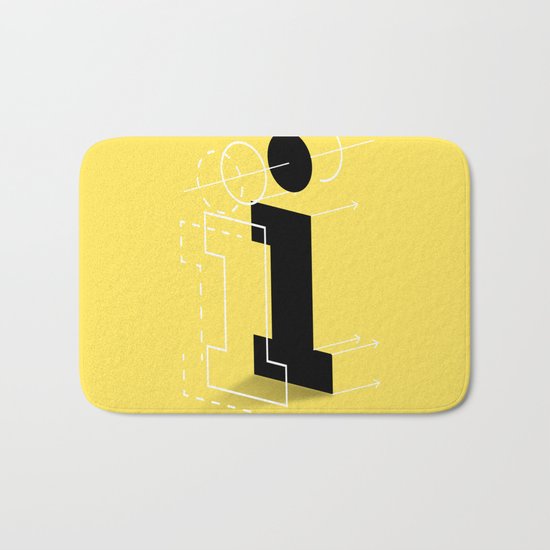 I from 36 Days of Type | 2016 Bath Mat