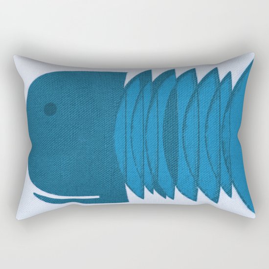 Blue Fish Rectangular Pillow