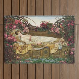 sleeping beauty -  archibald wakley  Outdoor Rug
