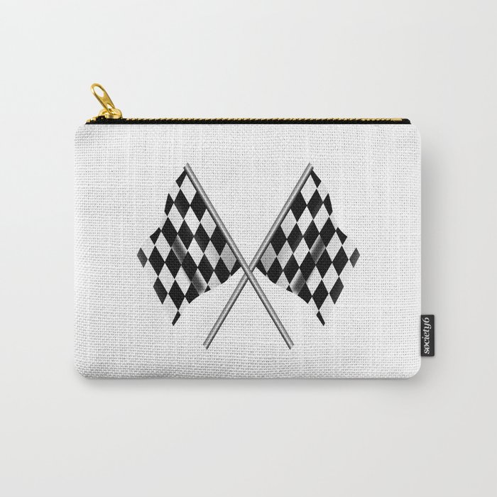 Chequered Flag Crossed Carry-All Pouch
