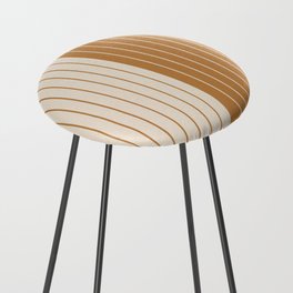 Two Tone Line Curvature LXIV Counter Stool