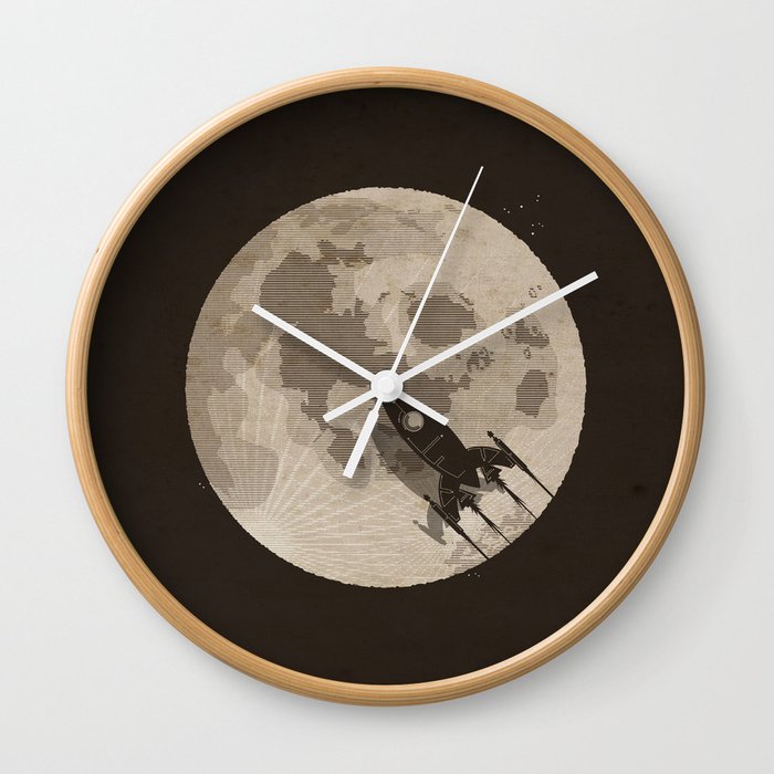 Around the Moon Wall Clock