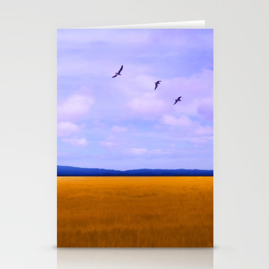 Golden Field Stationery Cards