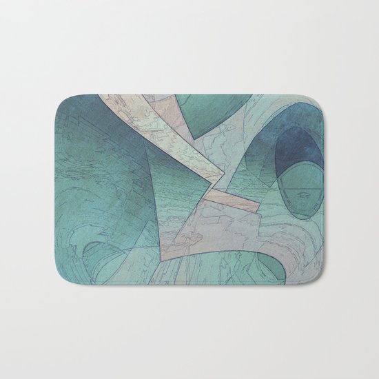 Pastel Abstract Shapes Bath Mat