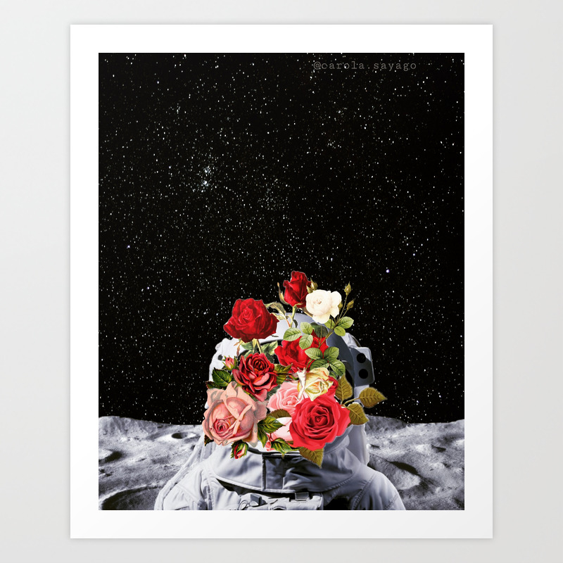 N/A Astronaut with Flowers 