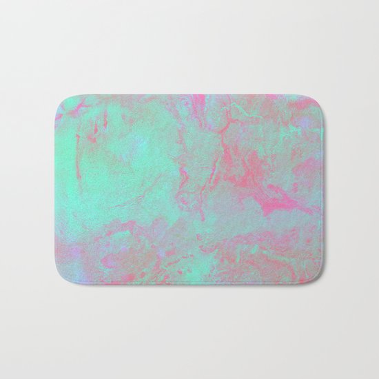 Teal Pink Bath Mat