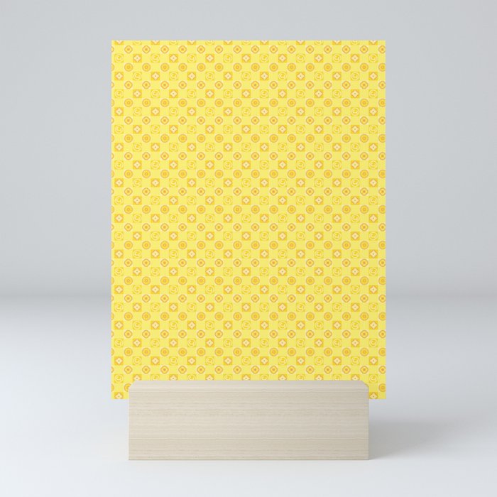 children's pattern-pantone color-solid color-yellow Mini Art Print