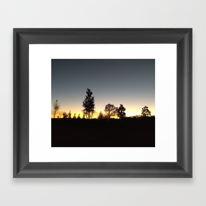 Sunset in Foothills of Appalachians Framed Art Print