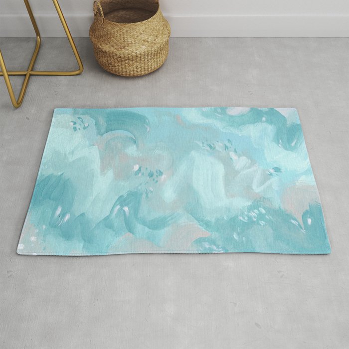 Abstract turquoise carnival Rug