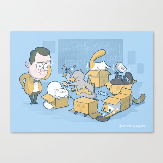 Schroedinger's cats are doing it wrong Canvas Print