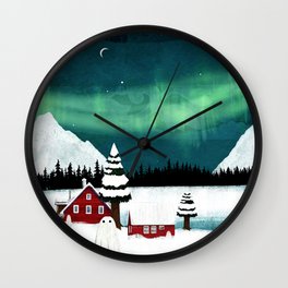 The Northern Lights Wall Clock