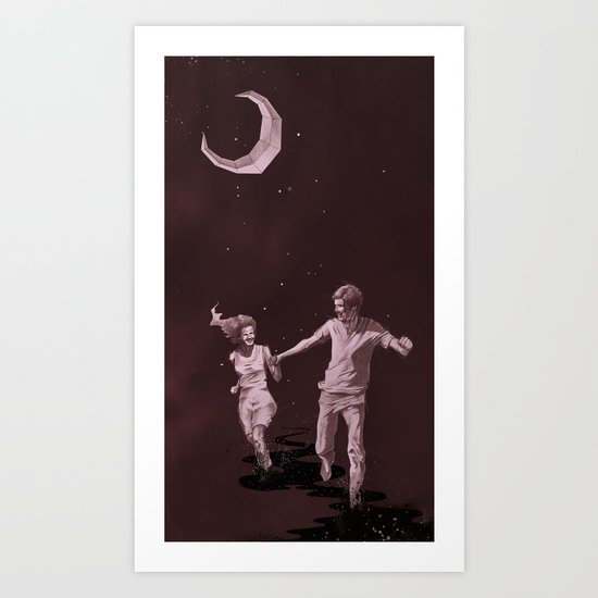 Moonlight Run Art Print