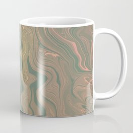 Green and Gold Liquid Art Coffee Mug