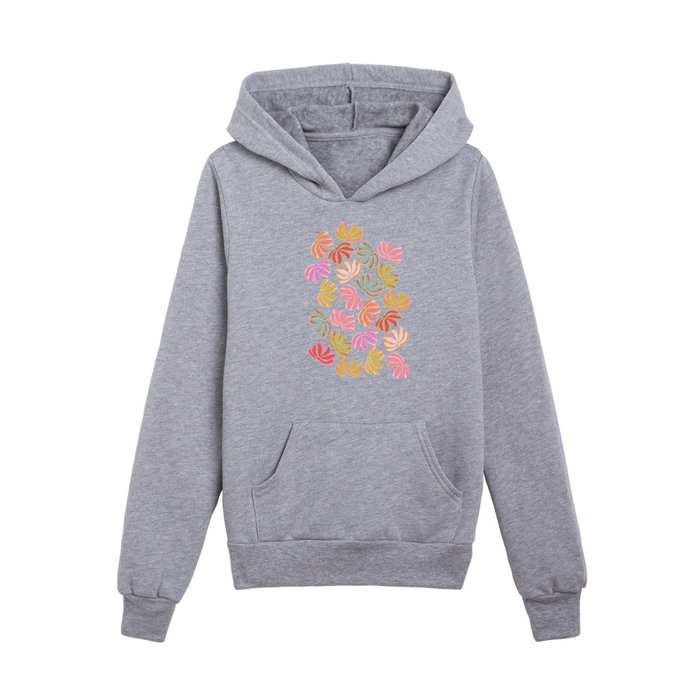 Layered Colorful Flowers Kids Pullover Hoodie