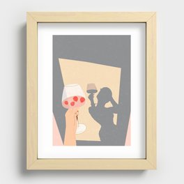 Strawberry Champagne Morning Recessed Framed Print