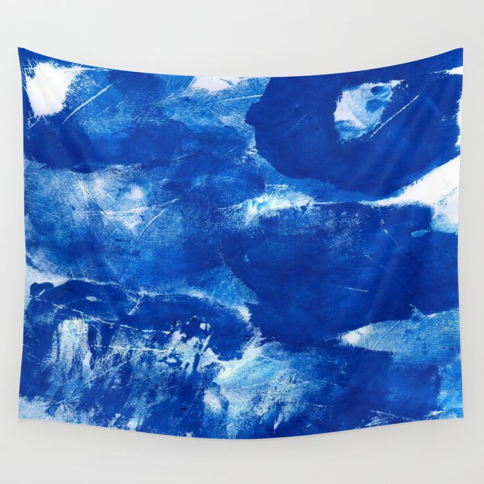 Bold Cerulean Wall Tapestry