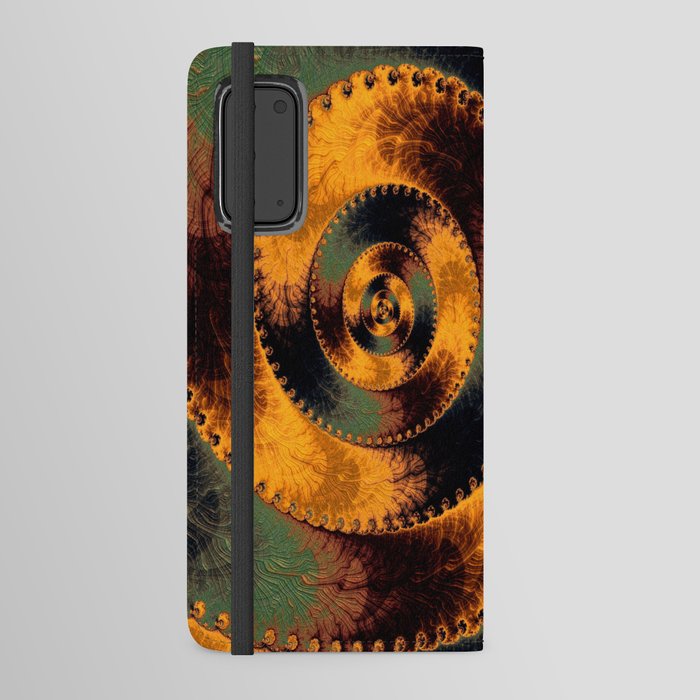 Copper Fractal Art and Home Decor Android Wallet Case