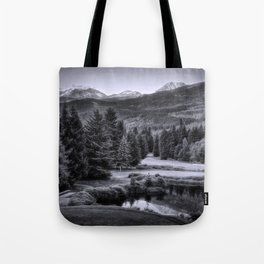 Whistler BC in Black & White Tote Bag