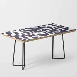Violet Matisse cut outs seaweed pattern on white background Coffee Table