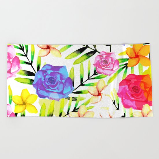 Floral Beach Towel