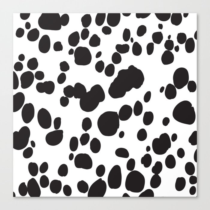 Dalmatian Spotty Pattern, Animal print Canvas Print