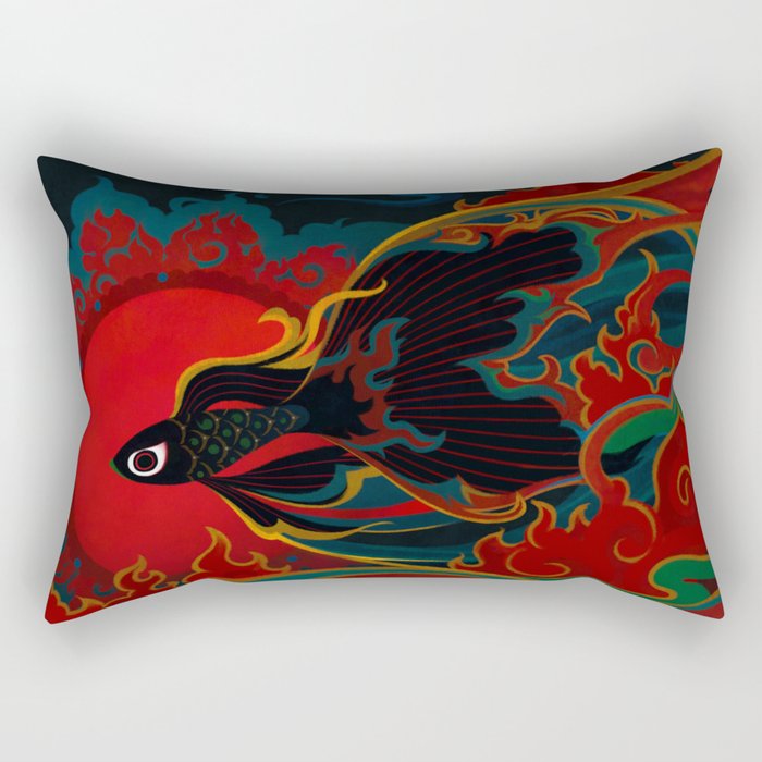 Fire fish Rectangular Pillow