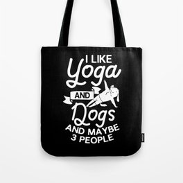 Yoga Dog Beginner Workout Poses Quotes Meditation Tote Bag