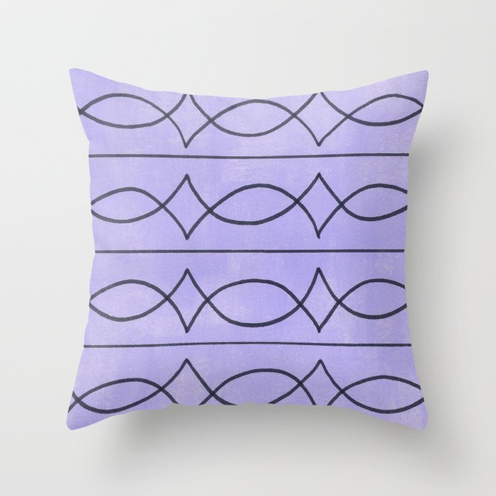 Metalwork and Lavender Throw Pillow