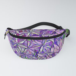 Purple Mosaic Allium with Painterly Effects Fanny Pack