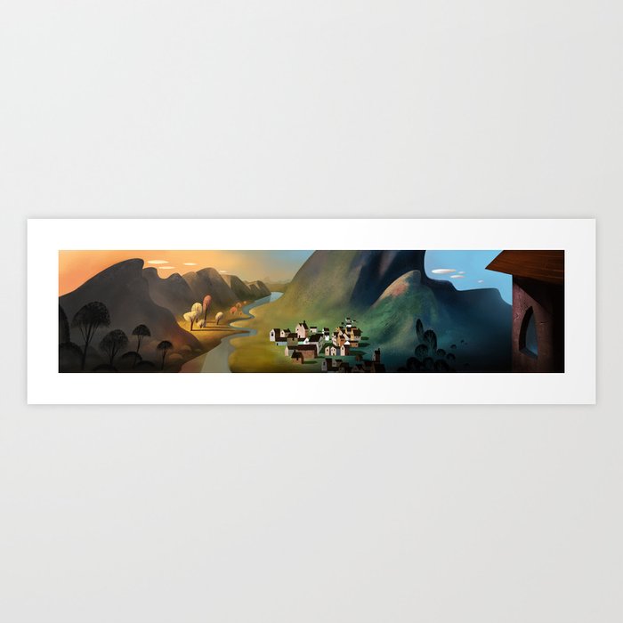 village panorama art print by mattvince society6