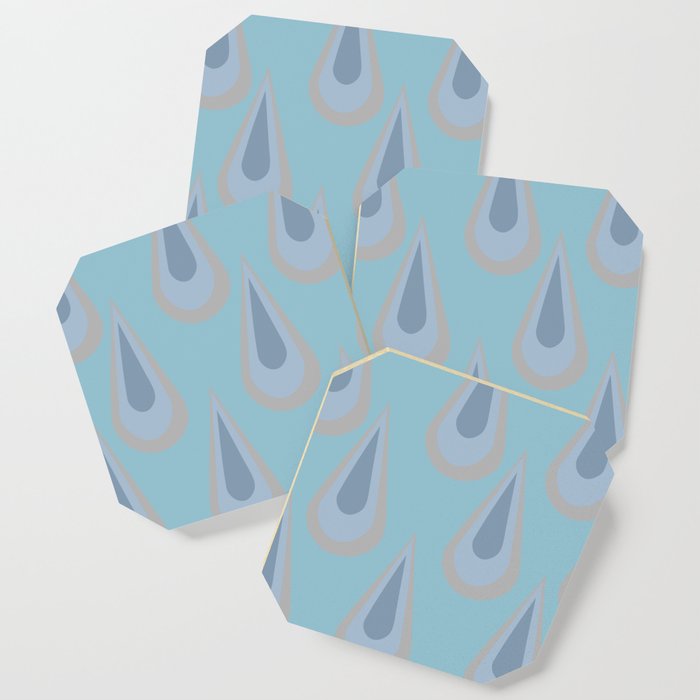 Drippin - Blue Colorful Decorative Art Pattern Coaster