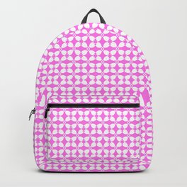 pink and white geometric flower petals Backpack